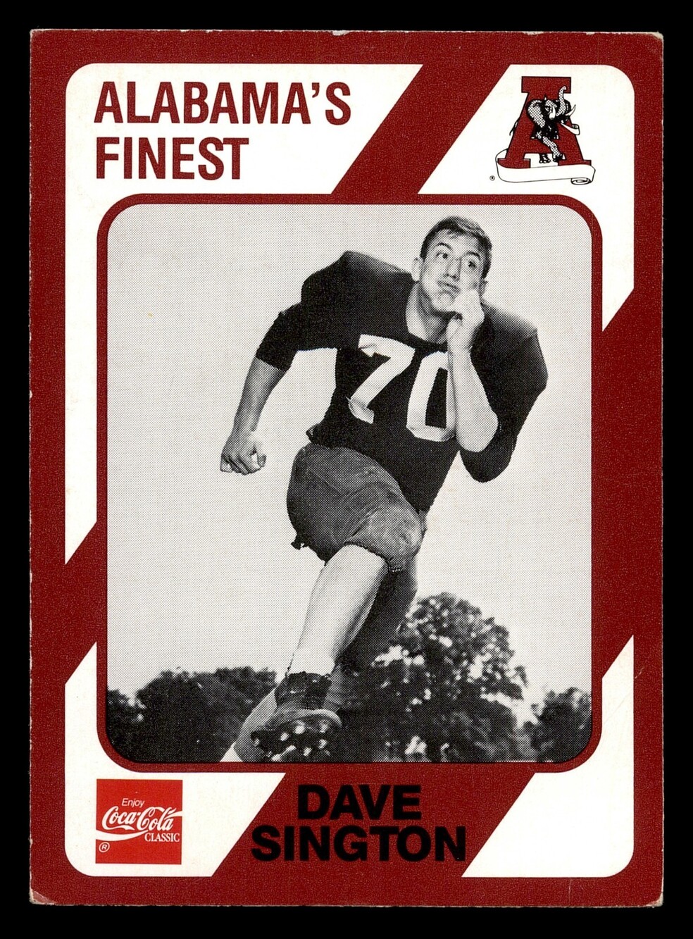 1989 Collegiate Collection Coke Alabama Crimson Tide #579 Dave Sington Card